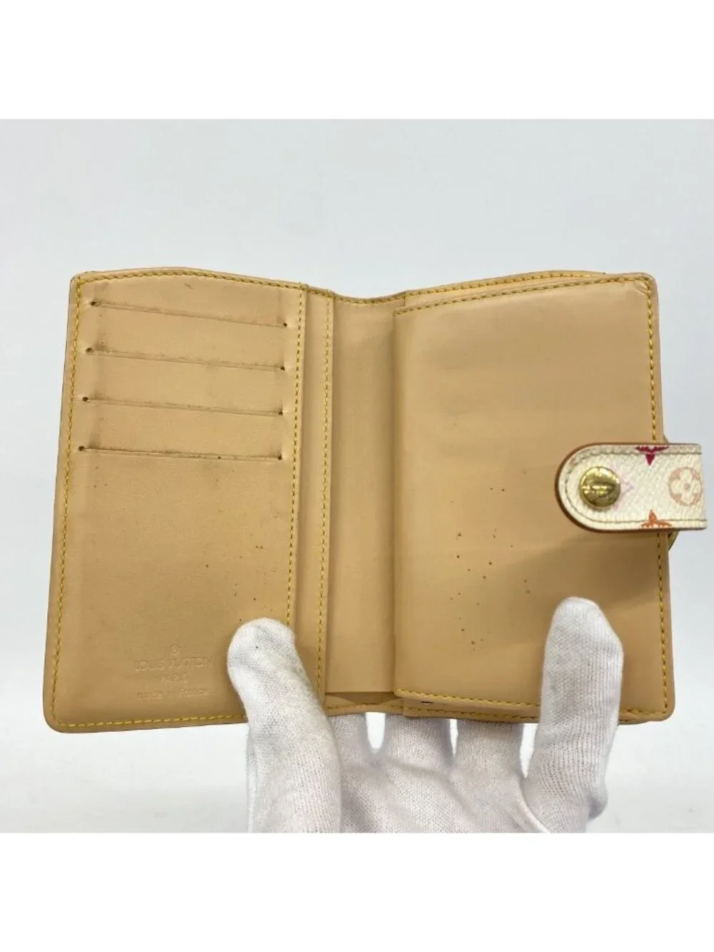 Louis Vuitton Wallet Monogram Multicolor Porte-Monnaie Vier Viennois Blanc